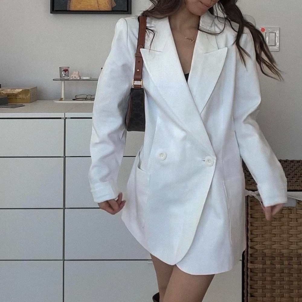 darling fauna white blazer